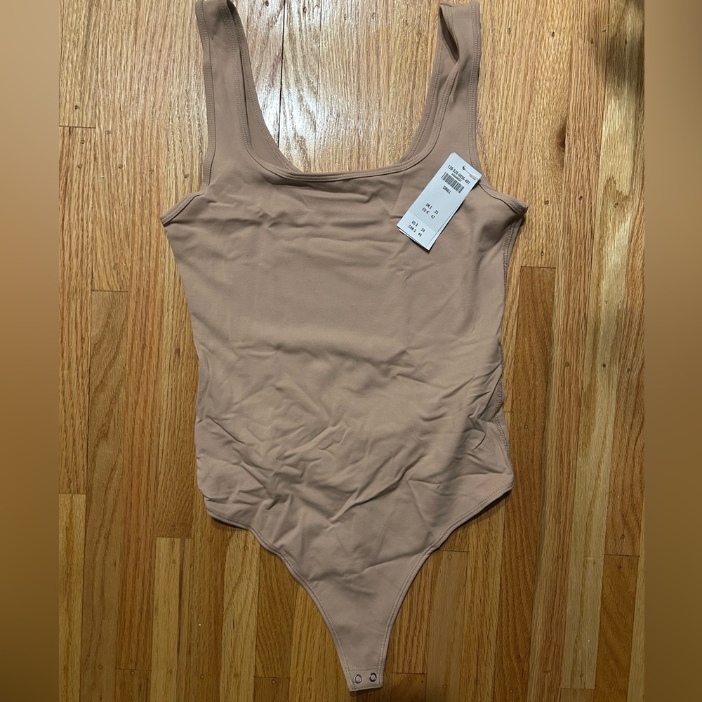 NWT Abercrombie & Fitch Soft AF Collection nude bodysuit S